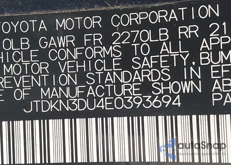 2014 Toyota Prius Two z USA, uszkodzony, nr VIN JTDKN3DU4E0393694